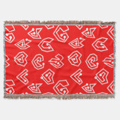 White Valentijnse' Mazes Deken (Voorkant)