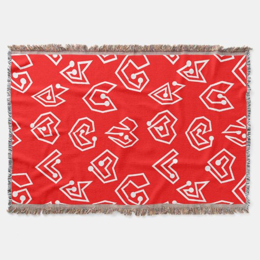 White Valentijnse' Mazes Deken (Voorkant)