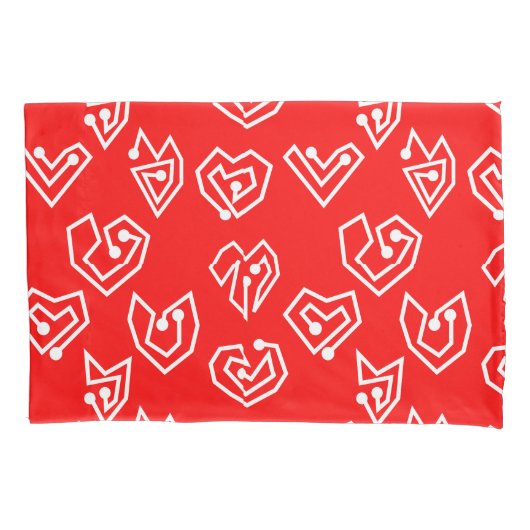 White Valentijnse' Mazes Kussensloop (Voorkant)