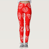 White Valentijnse' Mazes Leggings (Voorkant)