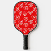 White Valentijnse' Mazes Pickleball Paddle (Voorkant)