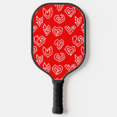 White Valentijnse' Mazes Pickleball Paddle (Achterkant)