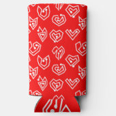 White Valentijnse' Mazes Seltzer Blikjeskoeler (Achterkant)