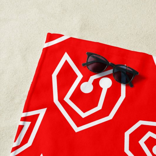 White Valentijnse' Mazes Strandlaken (In situ)