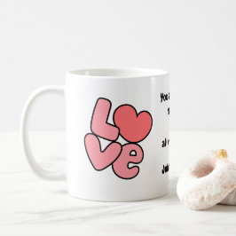 White Valentine's Day Love Koffiemok