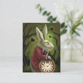 White Vampire Rabbit Briefkaart (Staand voorkant)