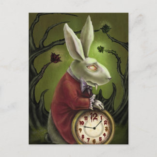 White Vampire Rabbit Briefkaart