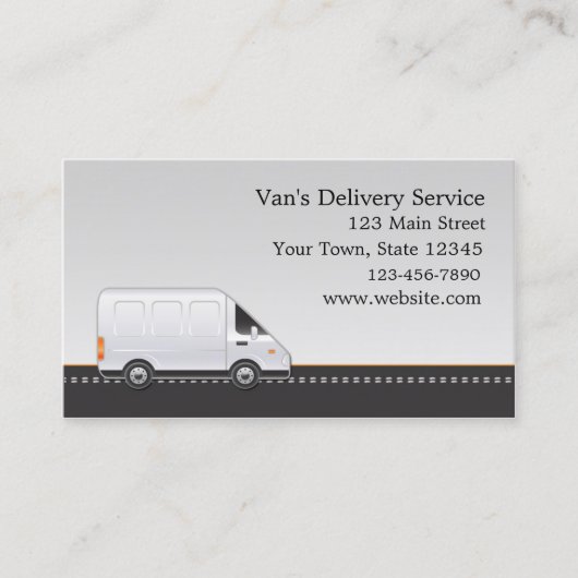 White Van, Delivery Service Visitekaartje (Voorkant)