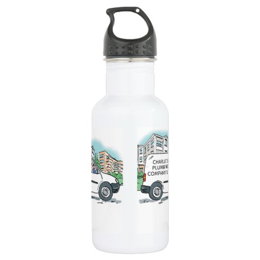 White Van Man Business Promotion Waterfles (Achterkant)