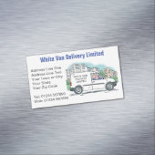White Van Man met naam op bedrijfswagen Magnetisch Visitekaartje (Voorbeeld)