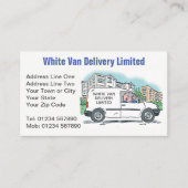 White Van Man met naam op bedrijfswagen Visitekaartje (Voorkant)