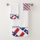 WHITE VAN TEXAS FLAG Lone Star Persoonlijke script Bad Handdoek (Insitu)