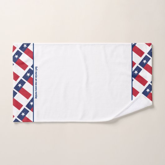 WHITE VAN TEXAS FLAG Lone Star Persoonlijke script Bad Handdoek (Handdoek)