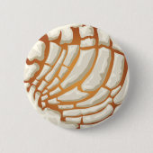 White Vanilla Concha Pan Dulce Mexican Bread Ronde Button 5,7 Cm (Voorkant)