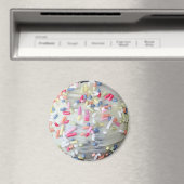White Vanilla Frosting and Sprinkles Magnet (Insitu (Vaatwasser))