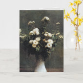 White Vase of Chrysanthemums, Henri Fantin Latour Kaart (Gele Bloem)