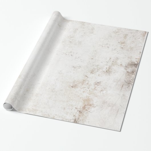 White Venetian Plaster Cadeaupapier (Uitgerold)