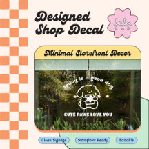 White Vet Clinic Welkom & Uren Ramensticker