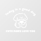 White Veterinaire Kliniek Welkom & Uren Ramenstick Raamsticker (Vel)