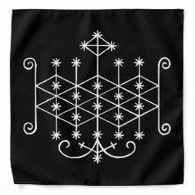 White Veve van Ogoun op zwart