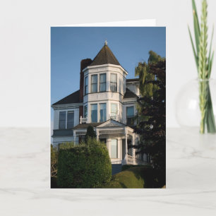 White Victoriaans Home Blank Note Card Kaart
