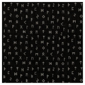 White Viking voert Pattern uit op zwarte achtergro Stof (Close Up)