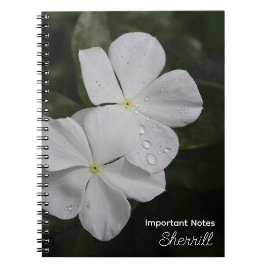 White Vincas Photography Personalized Notitieboek (Voorkant)