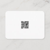 White | Vintage Rose QR Code Wedding Informatiekaartje (Achterkant)