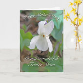 White Violet Foster Mom Moederdag Kaart (Gele Bloem)