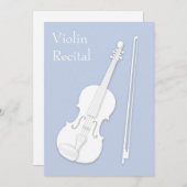 White Violin & Bow Music Overweging concert Bleek  Kaart (Voorkant / Achterkant)