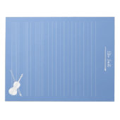 White Violin & Bow Notitieblok (Voorkant)
