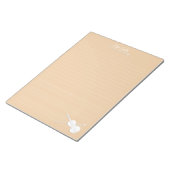 White Violin & Bow Personalized Music Class Beige Notitieblok (Schuin)