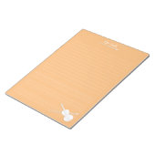 White Violin & Bow Personalized Music Class Oranje Notitieblok (Schuin)