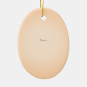 White Violin of Viola met Bow Oranje Musical Keramisch Ornament (Achterkant)