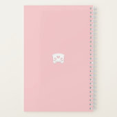 White Violin of Viola Music Student's Pink Custom Notitieboek (Achterkant)
