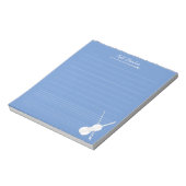 White Violin Specialized Music Lesson Dusky Blue Notitieblok (Linkerzijde)