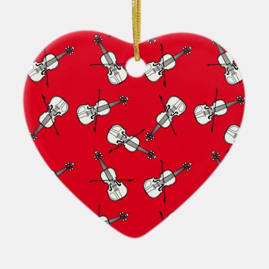 White Violins Keramisch Ornament (Voorkant)