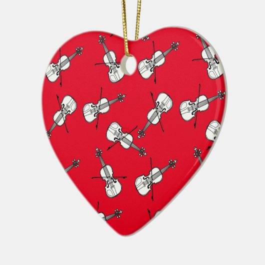 White Violins Keramisch Ornament (Links)