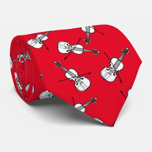 White Violins Stropdas (Opgerold)