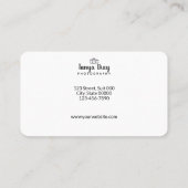 White Visitekaartje W/ Waterverf Greenery Detail (Achterkant)