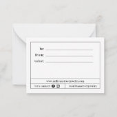 White Voeg je Logo toe | Minimumcertificaat voor c Notitiekaartje (Achterkant)