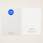 White Voeg Logo Ketting-armband beeldscherm toe Visitekaartje (Voorkant /achterkant)