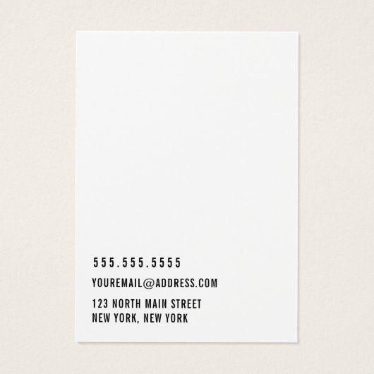 White voeg uw Logo Multiple Sleutelhanger Display  Visitekaartje (Achterkant)