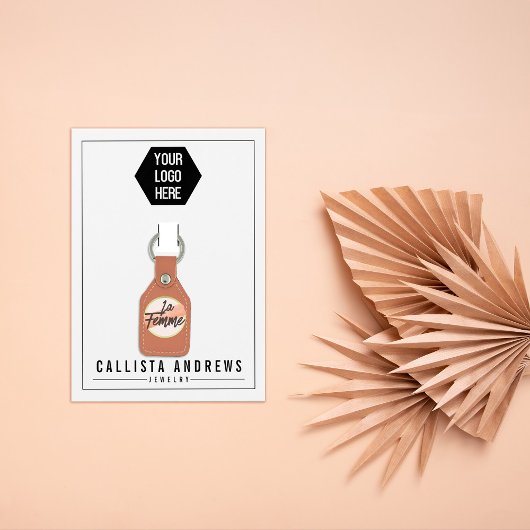 White voeg uw Logo Multiple Sleutelhanger Display  Visitekaartje