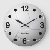 White Volleyball Style Grote Klok (Voorkant)