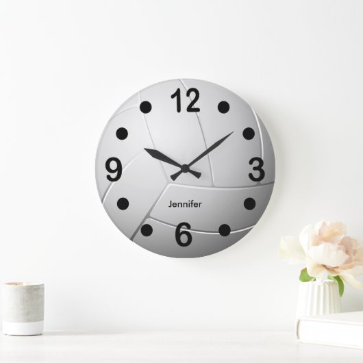 White Volleyball Style Grote Klok (Huis)