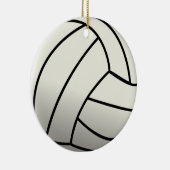 White Volleyball Team Keramisch Ornament (Rechts)