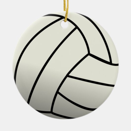 White Volleyball Team Keramisch Ornament (Voorkant)