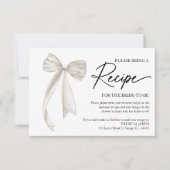 White Vrijgezellenfeest Recept Request Enclosure Kaart (Voorkant)