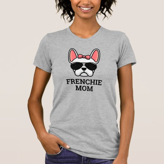 White Vrouw French Bulldog Frenchie Dog mama T-shirt (Voorkant)